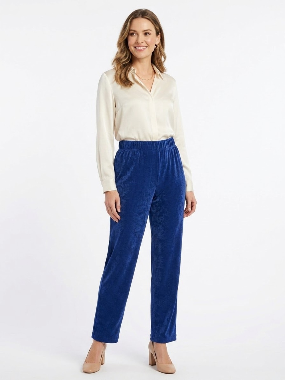 Dana Buchman Travel Anywhere Navy Stretch Pull-On Pants Size M